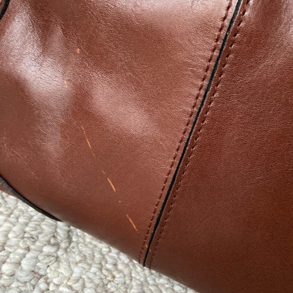 Patricia Nash Helmsley British Tan smooth leather satchel - Picture 12 of 13